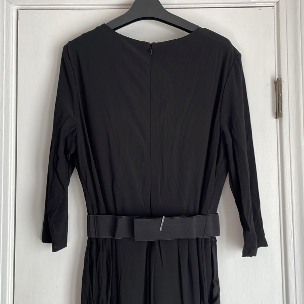 NWT Iman Global Chic Black Belted Jumpsuit XL - Picture 6 of 8